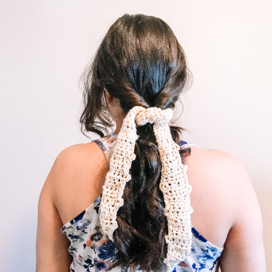 crochet hair scarf